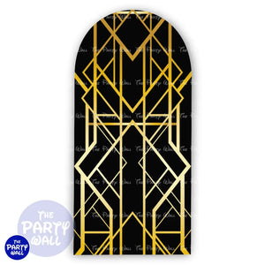 Década de los 20s - Funda para mampara de punta redonda o rectangular Mampara de punta redonda