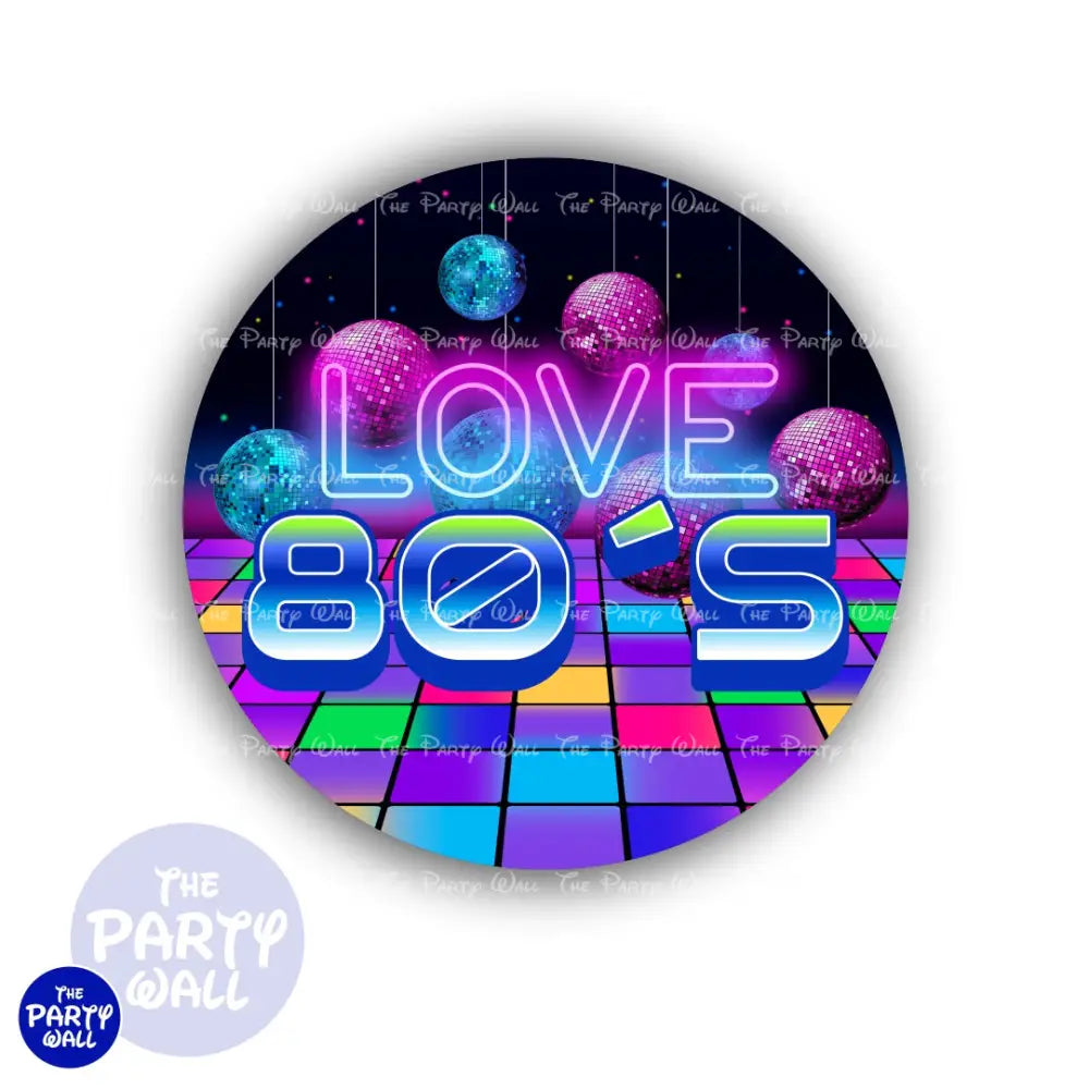 Década de los 80s - Funda para mampara circular Circular