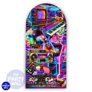 Década de los 80s - Funda para mampara de punta redonda o rectangular Mampara de punta redonda