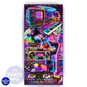 Década de los 80s - Funda para mampara de punta redonda o rectangular Mampara de punta redonda