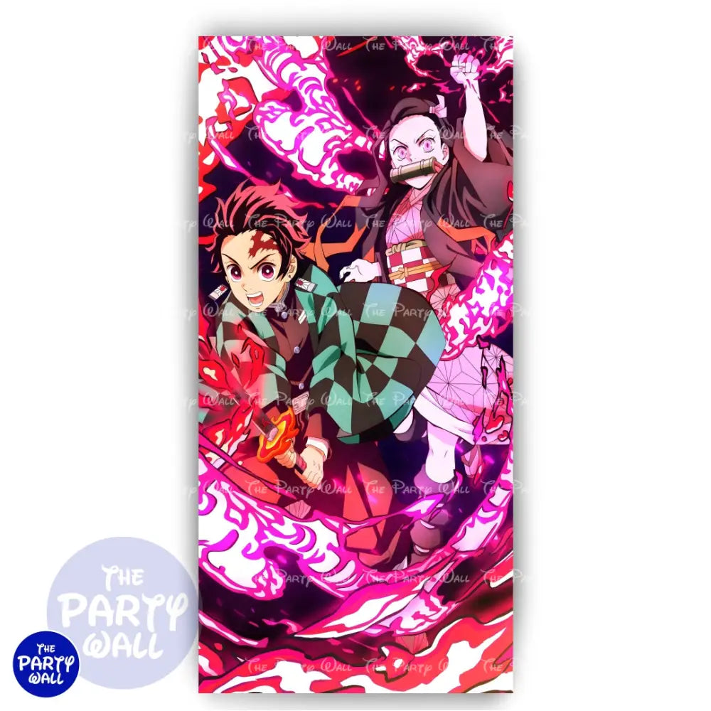 Demon Slayer - Funda para mampara de punta redonda o rectangular Mampara de punta redonda