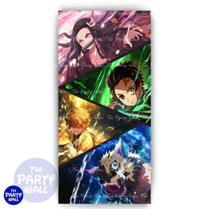 Demon Slayer - Funda para mampara de punta redonda o rectangular Mampara de punta redonda