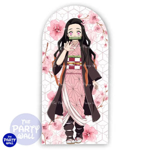 Demon Slayer - Funda para mampara de punta redonda o rectangular Mampara de punta redonda