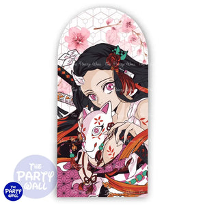 Demon Slayer - Funda para mampara de punta redonda o rectangular Mampara de punta redonda