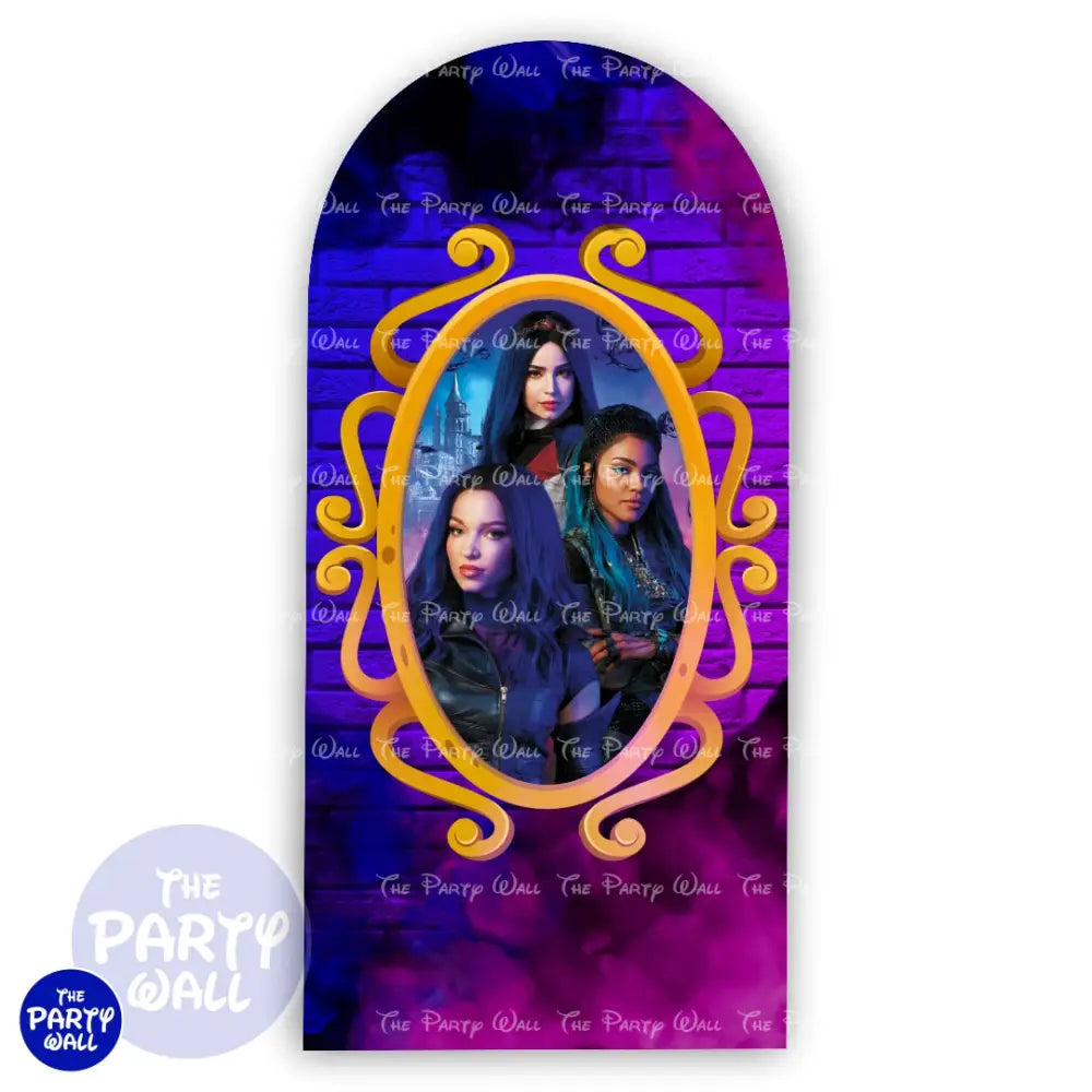 Descendientes - Funda para mampara de punta redonda o rectangular Mampara de punta redonda