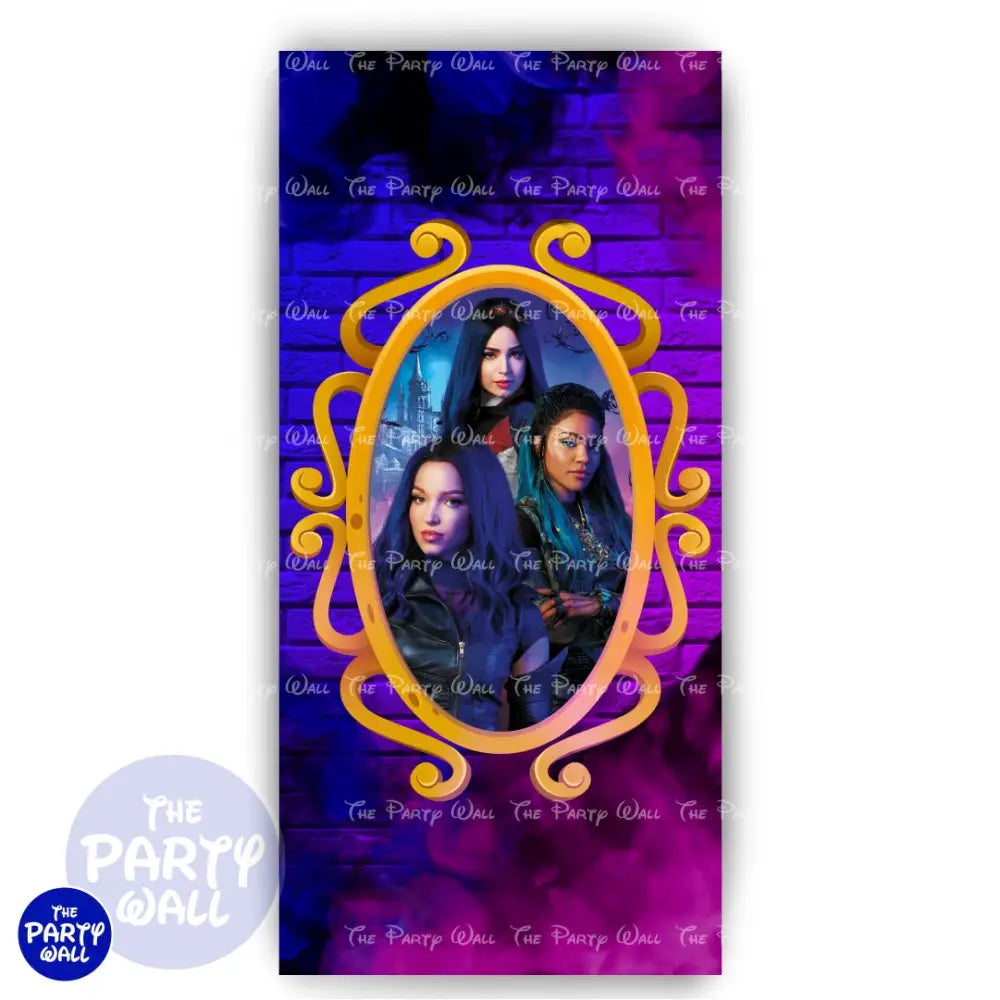 Descendientes - Funda para mampara de punta redonda o rectangular Mampara de punta redonda