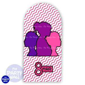 Día de la Mujer - Funda para mampara de punta redonda o rectangular Mampara de punta redonda