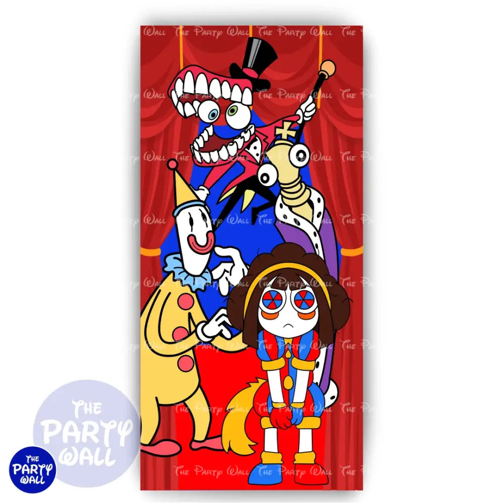 Digital Circus - Funda para mampara de punta redonda o rectangular Mampara de punta redonda