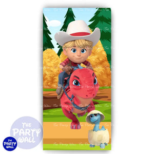 Dino Ranch - Funda para mampara de punta redonda o rectangular Mampara de punta redonda