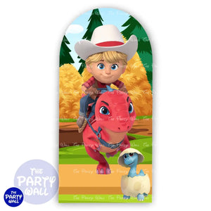 Dino Ranch - Funda para mampara de punta redonda o rectangular Mampara de punta redonda