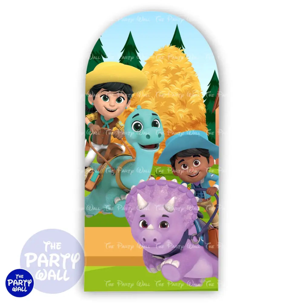 Dino Ranch - Funda para mampara de punta redonda o rectangular Mampara de punta redonda