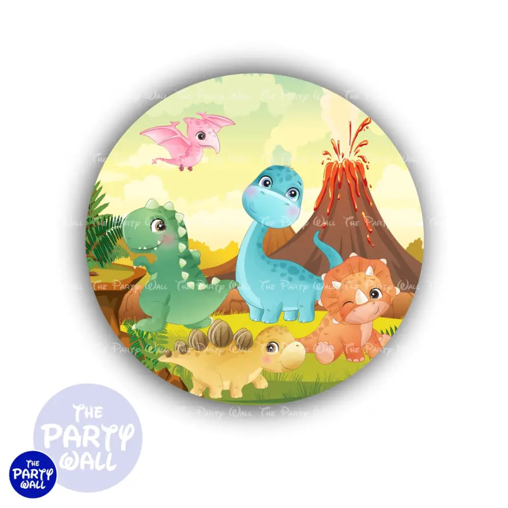Dinosaurios Cute - Funda para mampara circular Circular