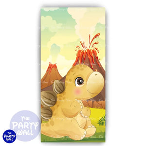 Dinosaurios Cute - Funda para mampara de punta redonda o rectangular Mampara de punta redonda