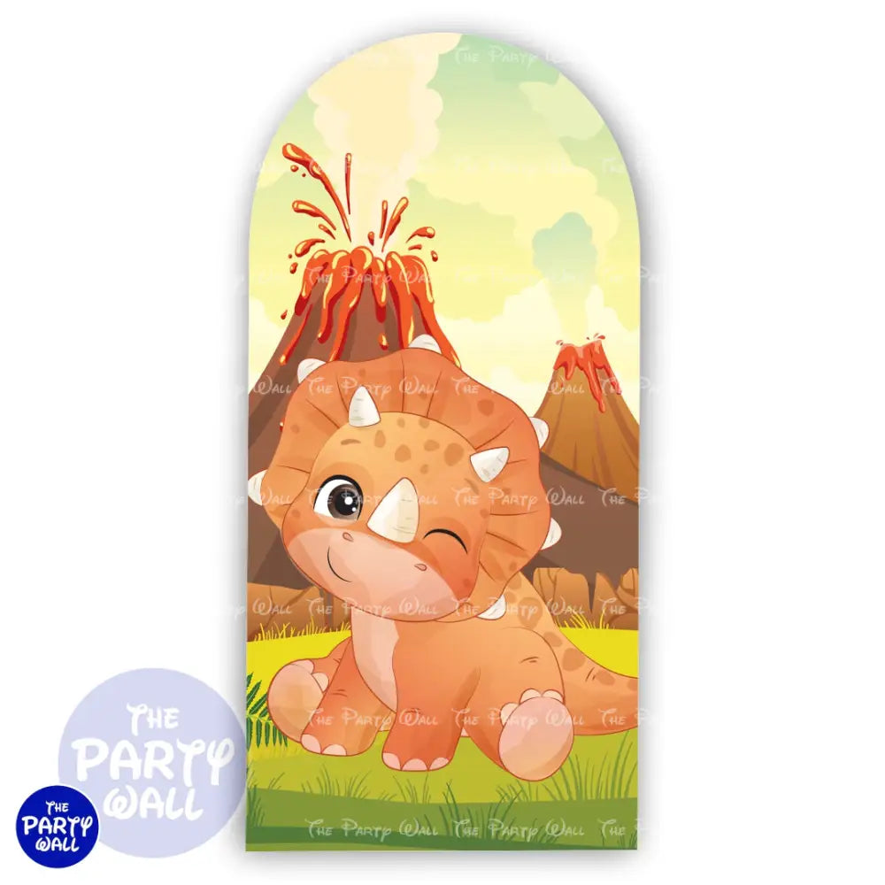 Dinosaurios Cute - Funda para mampara de punta redonda o rectangular Mampara de punta redonda