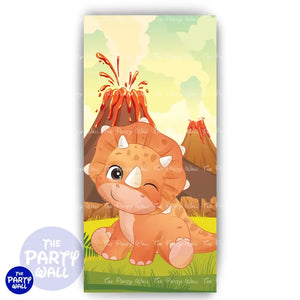 Dinosaurios Cute - Funda para mampara de punta redonda o rectangular Mampara de punta redonda