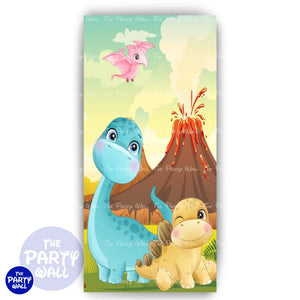 Dinosaurios Cute - Funda para mampara de punta redonda o rectangular Mampara de punta redonda