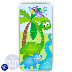 Dinosaurios Cute - Funda para mampara de punta redonda o rectangular Mampara de punta redonda