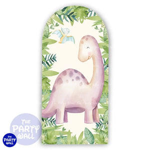 Dinosaurios Cute - Funda para mampara de punta redonda o rectangular Mampara de punta redonda