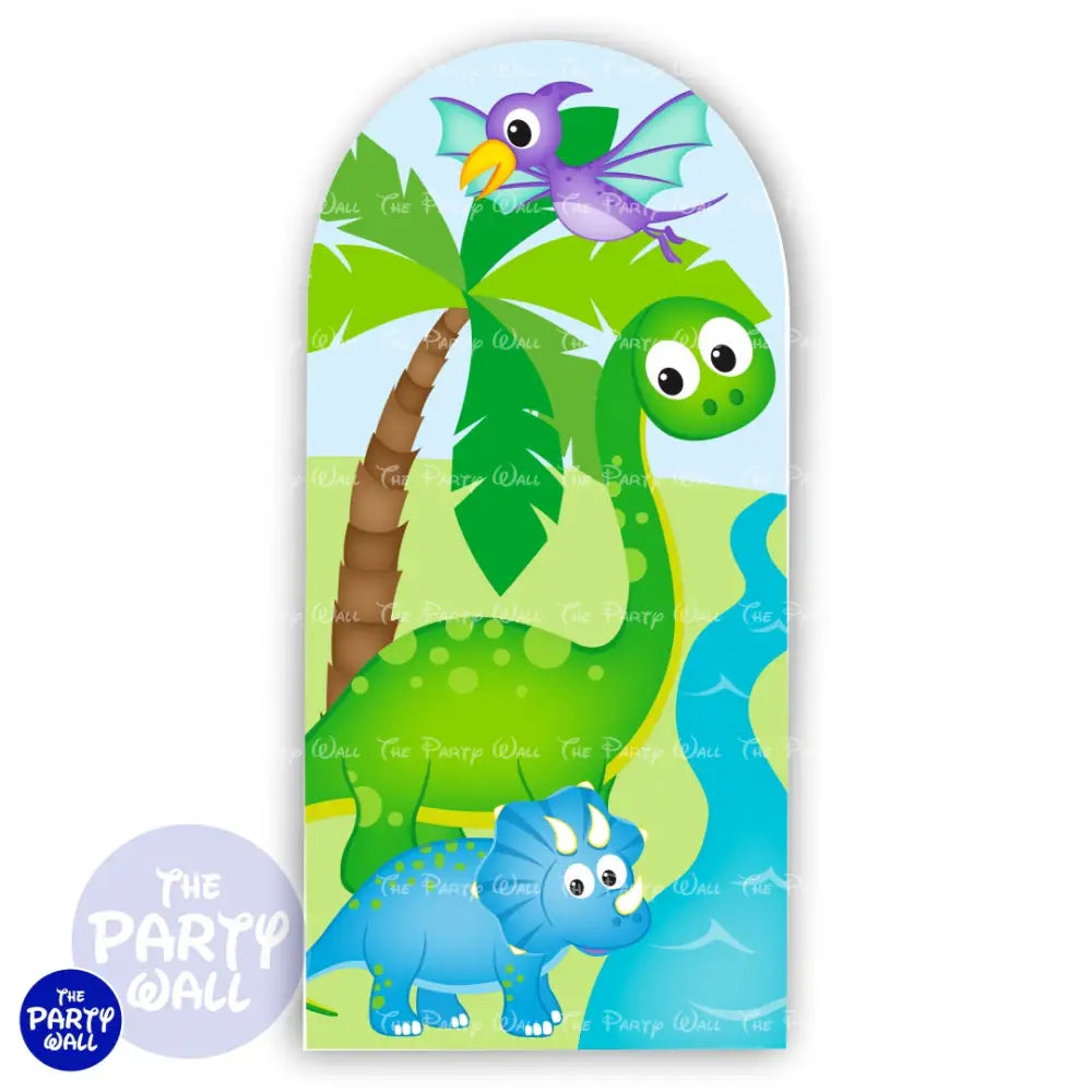 Dinosaurios Cute - Funda para mampara de punta redonda o rectangular Mampara de punta redonda