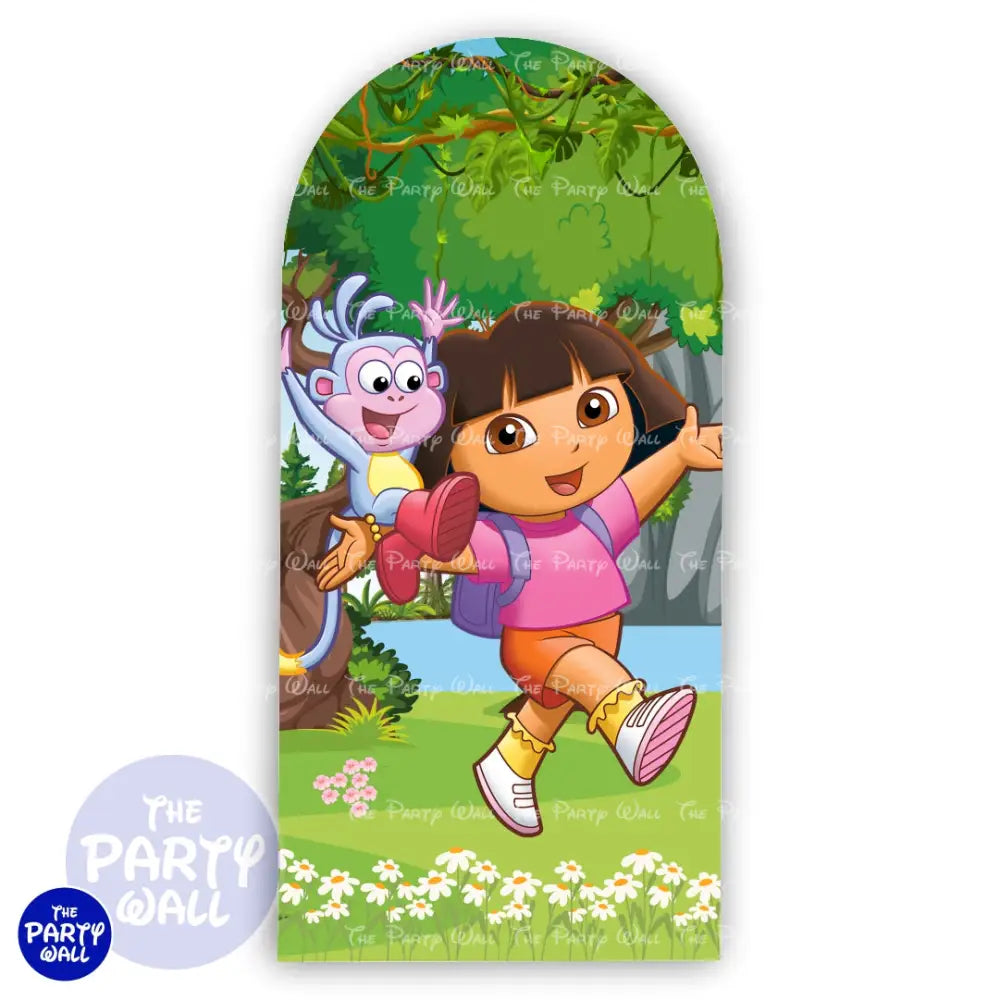 Dora la Exploradora - Funda para mampara de punta redonda o rectangular Mampara de punta redonda