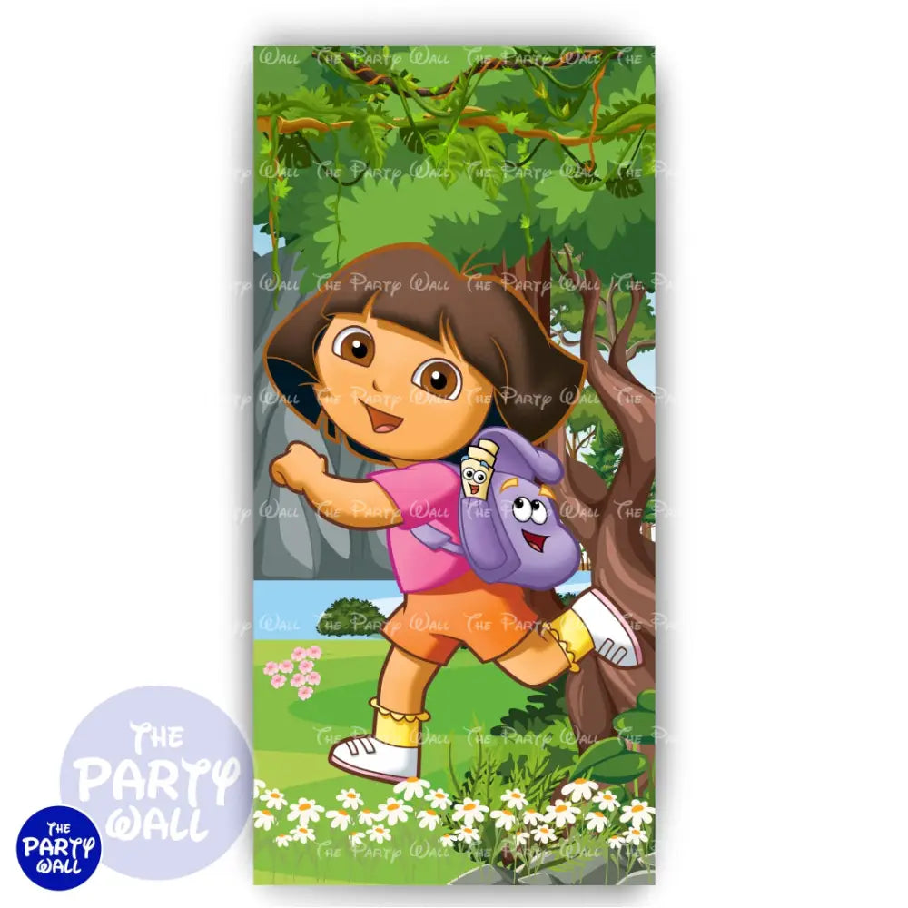 Dora la Exploradora - Funda para mampara de punta redonda o rectangular Mampara de punta redonda