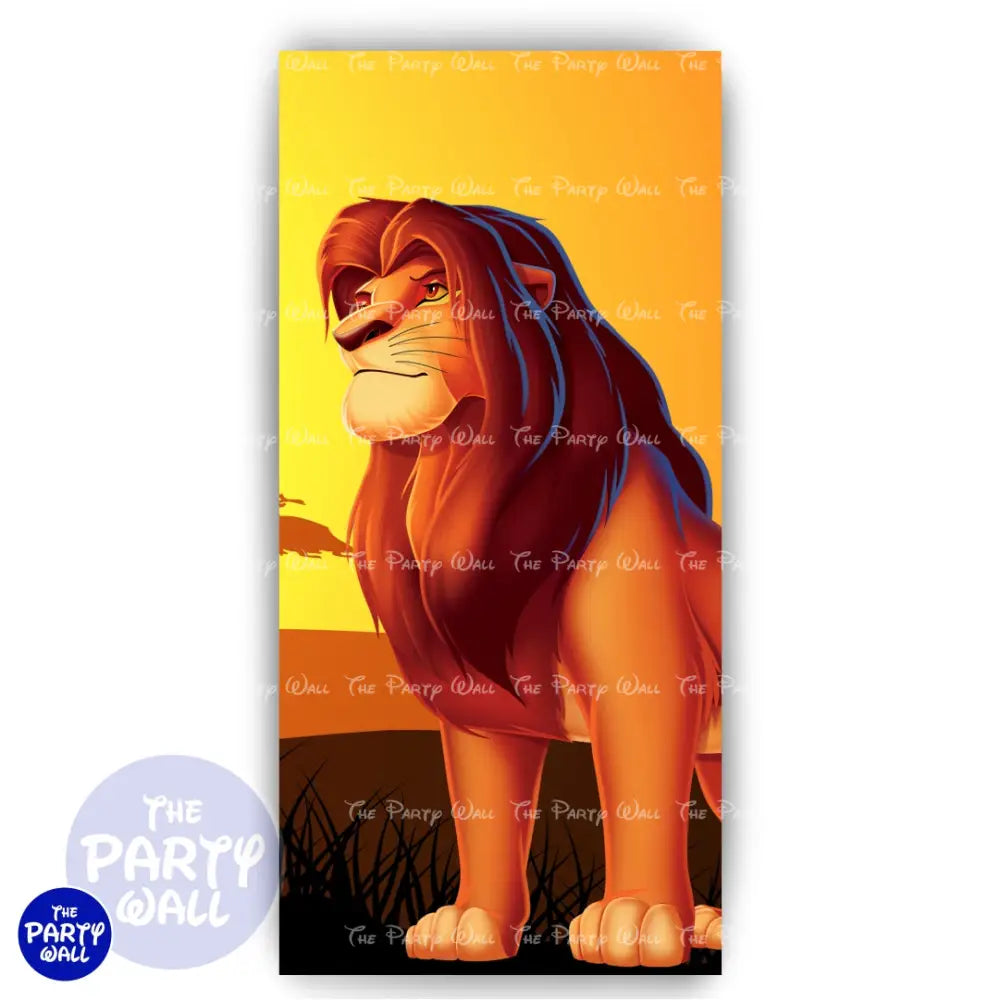 El Rey León - Funda para mampara de punta redonda o rectangular Mampara de punta redonda