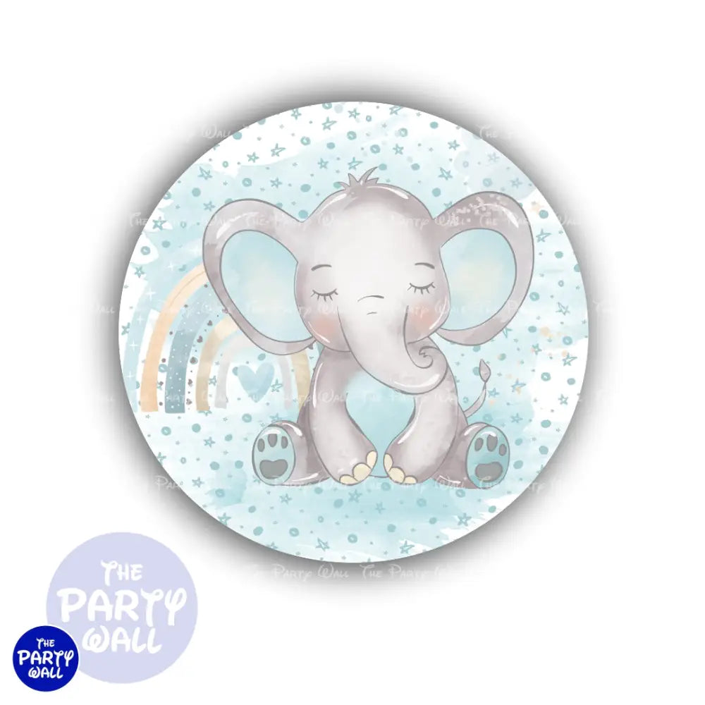 Elefantes Bebé Cute - Funda para mampara circular Circular