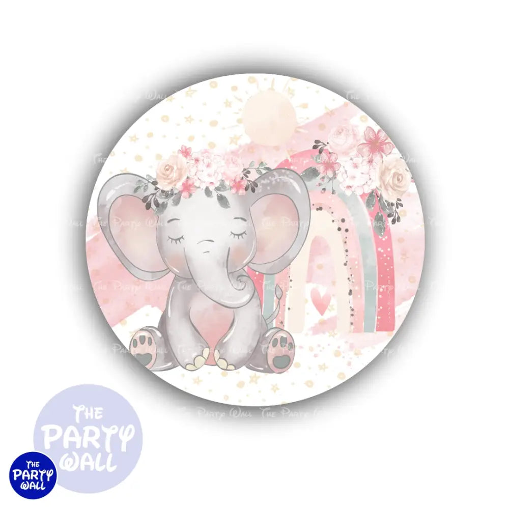 Elefantes Bebé Cute - Funda para mampara circular Circular