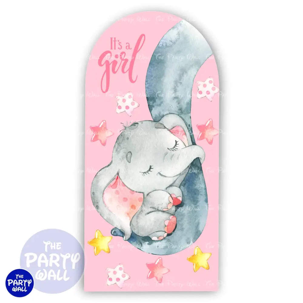 Elefantes Bebé Cute - Funda para mampara de punta redonda o rectangular Mampara de punta redonda