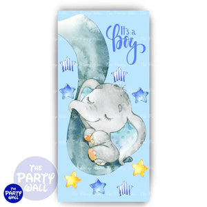 Elefantes Bebé Cute - Funda para mampara de punta redonda o rectangular Mampara de punta redonda