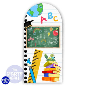 Escuela - Funda para mampara de punta redonda o rectangular Mampara de punta redonda