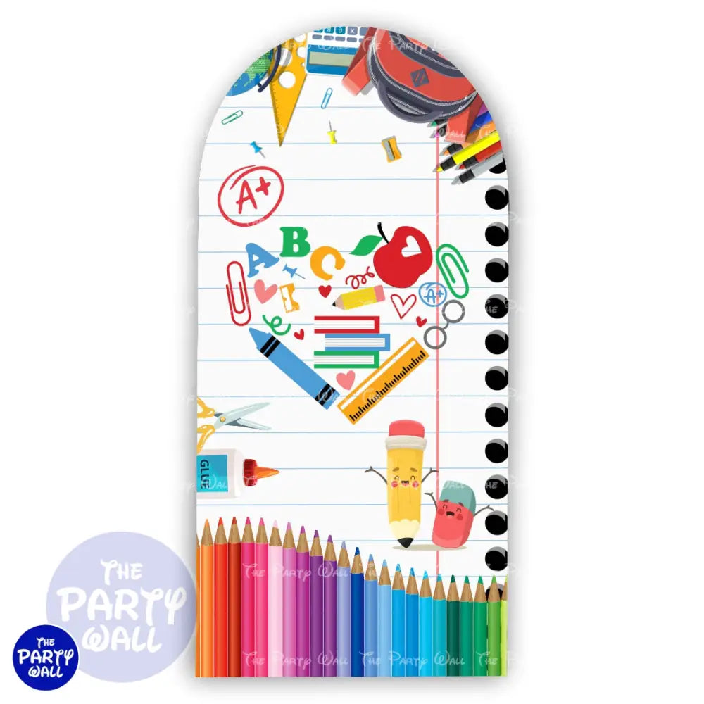 Escuela - Funda para mampara de punta redonda o rectangular Mampara de punta redonda