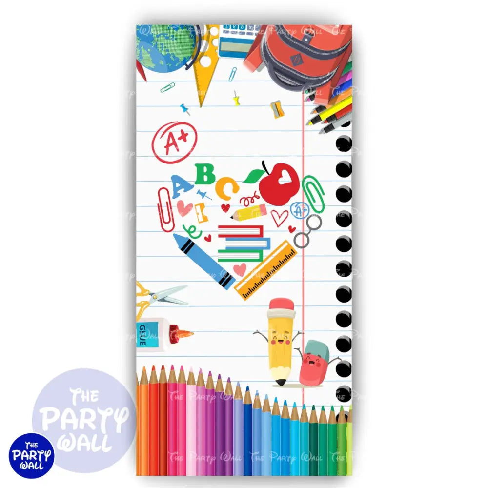 Escuela - Funda para mampara de punta redonda o rectangular Mampara de punta redonda