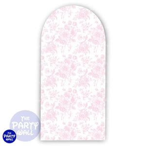 Flores - Funda para mampara de punta redonda o rectangular Mampara de punta redonda