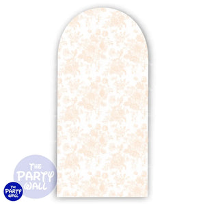 Flores - Funda para mampara de punta redonda o rectangular Mampara de punta redonda