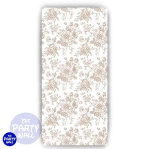 Flores - Funda para mampara de punta redonda o rectangular Mampara de punta redonda