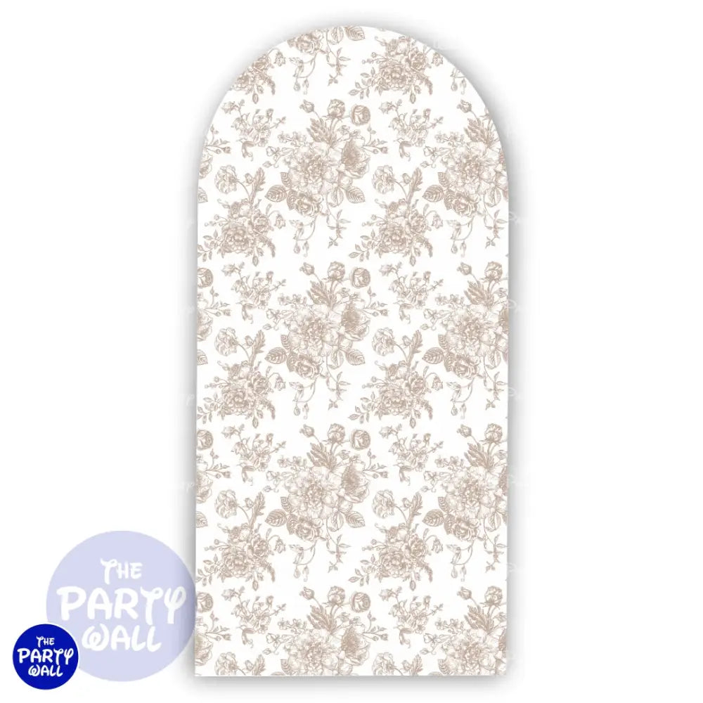 Flores - Funda para mampara de punta redonda o rectangular Mampara de punta redonda