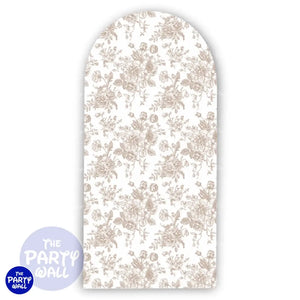 Flores - Funda para mampara de punta redonda o rectangular Mampara de punta redonda