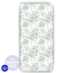 Flores - Funda para mampara de punta redonda o rectangular Mampara de punta redonda