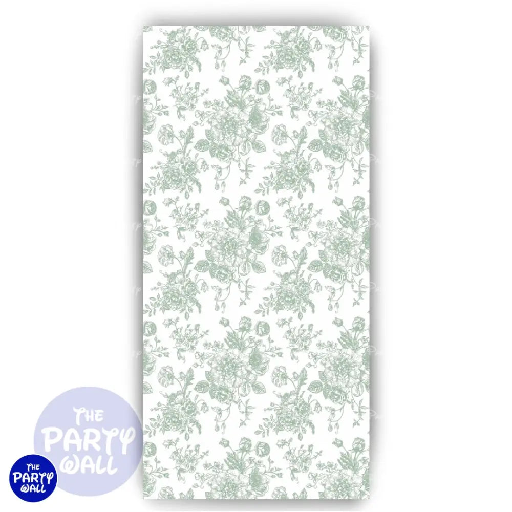 Flores - Funda para mampara de punta redonda o rectangular Mampara de punta redonda