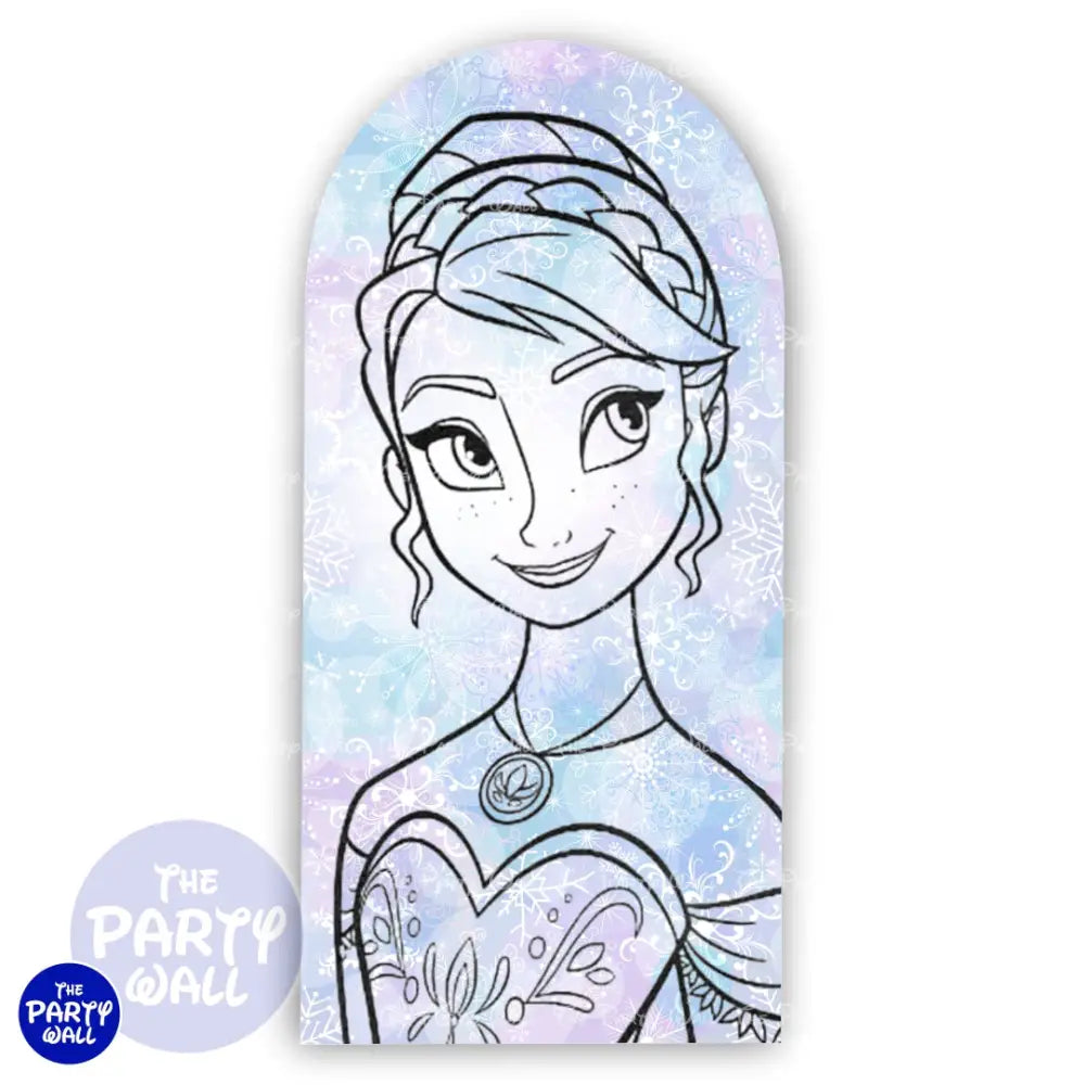 Frozen - Funda para mampara de punta redonda o rectangular Mampara de punta redonda