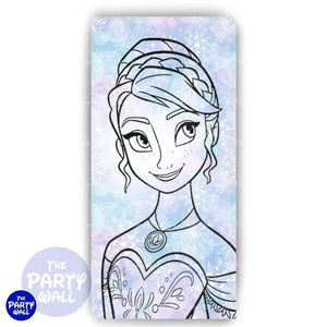 Frozen - Funda para mampara de punta redonda o rectangular Mampara de punta redonda