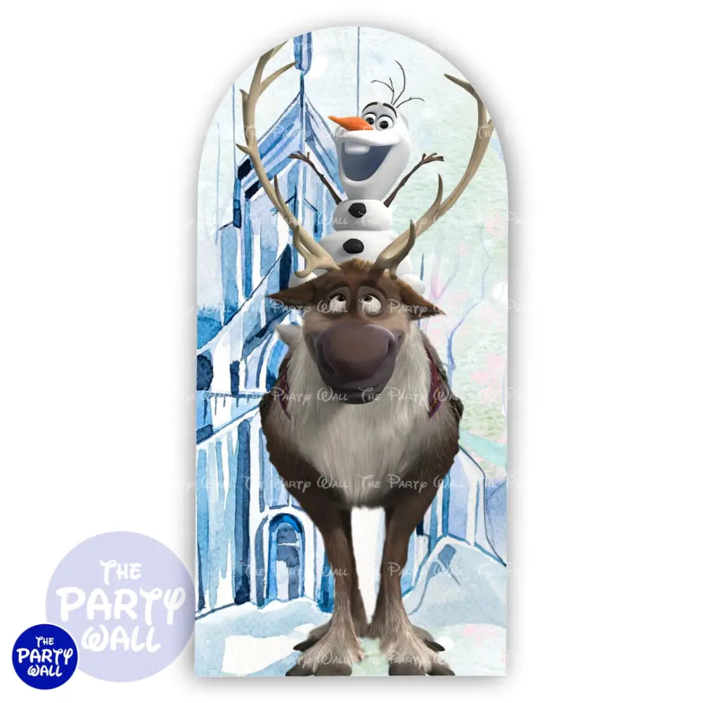 Frozen - Funda para mampara de punta redonda o rectangular Mampara de punta redonda