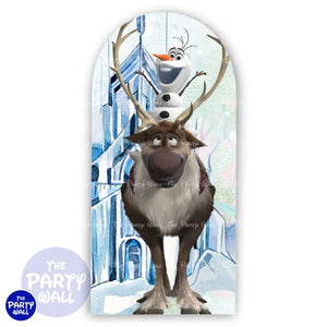 Frozen - Funda para mampara de punta redonda o rectangular Mampara de punta redonda