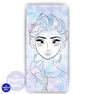 Frozen - Funda para mampara de punta redonda o rectangular Mampara de punta redonda