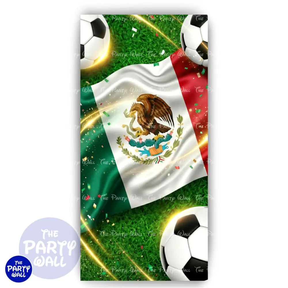 Futbol Soccer Mexicano - Funda para mampara de punta redonda o rectangular Mampara de punta redonda