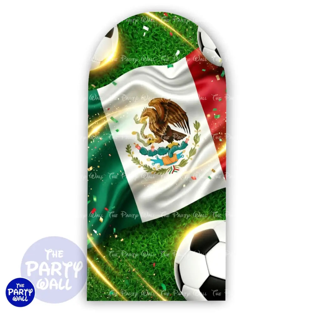 Futbol Soccer Mexicano - Funda para mampara de punta redonda o rectangular Mampara de punta redonda