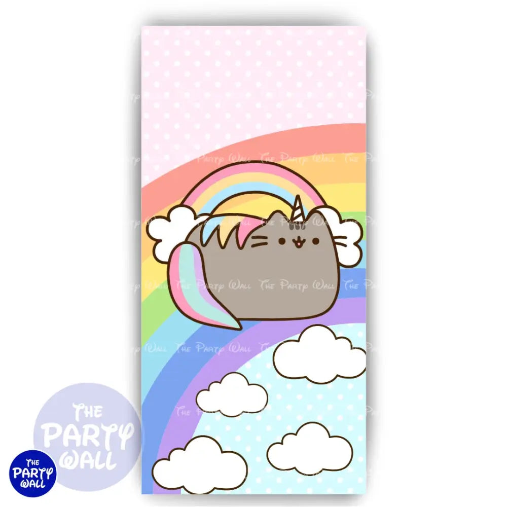 Gato Pusheen - Funda para mampara de punta redonda o rectangular Mampara de punta redonda