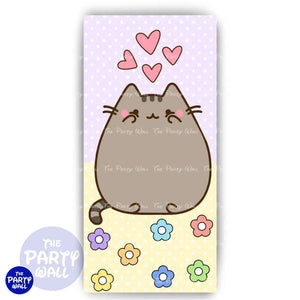 Gato Pusheen - Funda para mampara de punta redonda o rectangular Mampara de punta redonda