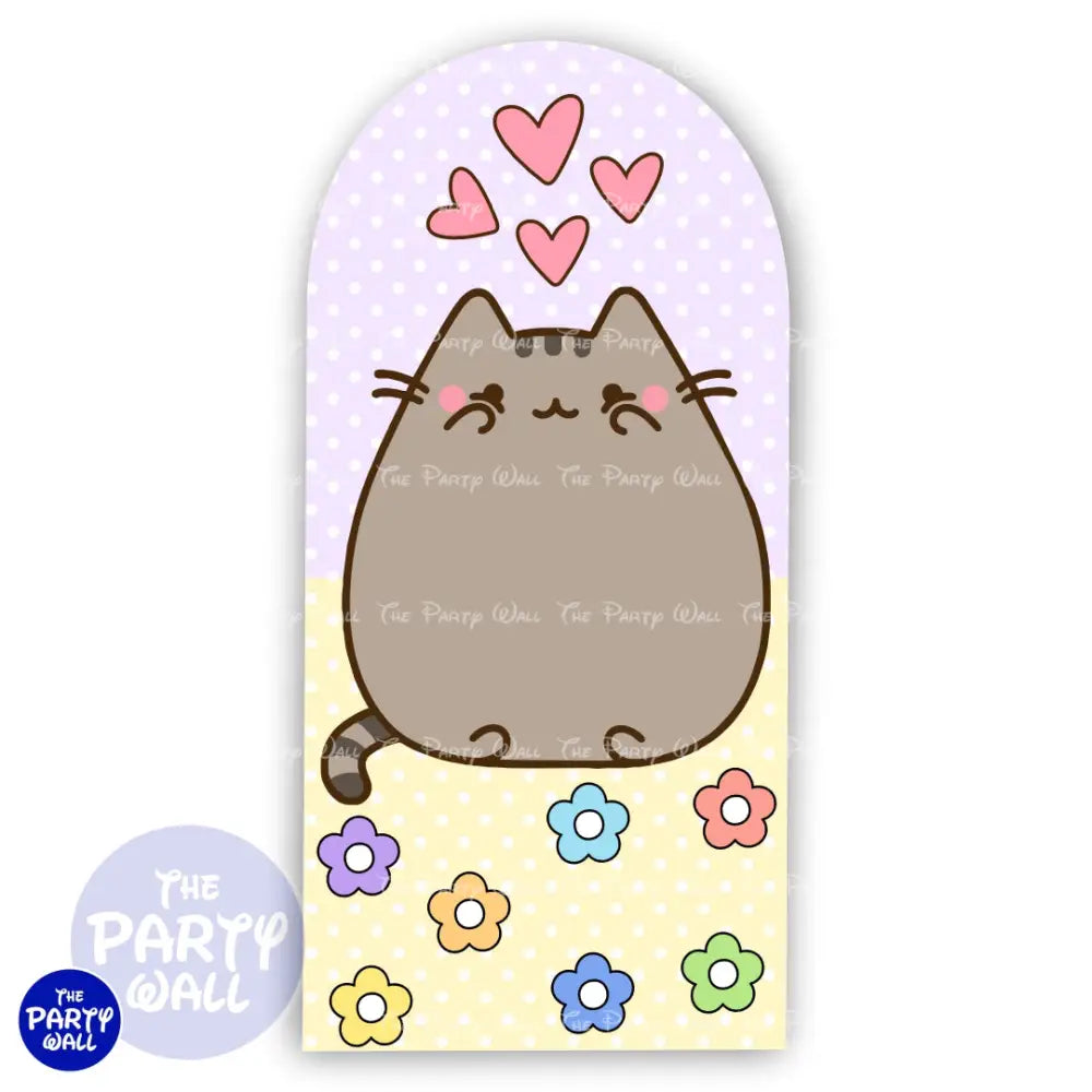 Gato Pusheen - Funda para mampara de punta redonda o rectangular Mampara de punta redonda
